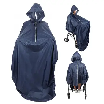 

Hooded Wheelchair Rain Cover for Wheelchair Users Self-propelled Wheelchair Comfortable Waterproof Soft Wheelchair Rain Coat
