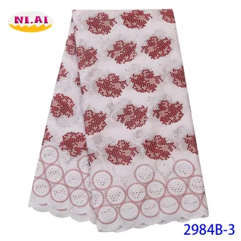 

African Lace High Quality Lace Fabric Dry Lace Fabrics Latest Style High Quality Cotton Lace Fabric For Man Clothes NA2984B-3