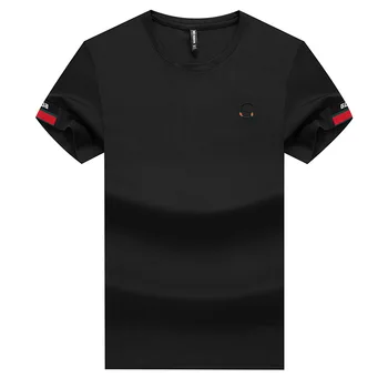 

Plus Fat plus Men Short Sleeve T Shirt Fat Big Fat Man Mercerized Cotton Breathable Slim Business Thin Half Sleeve T-shirt