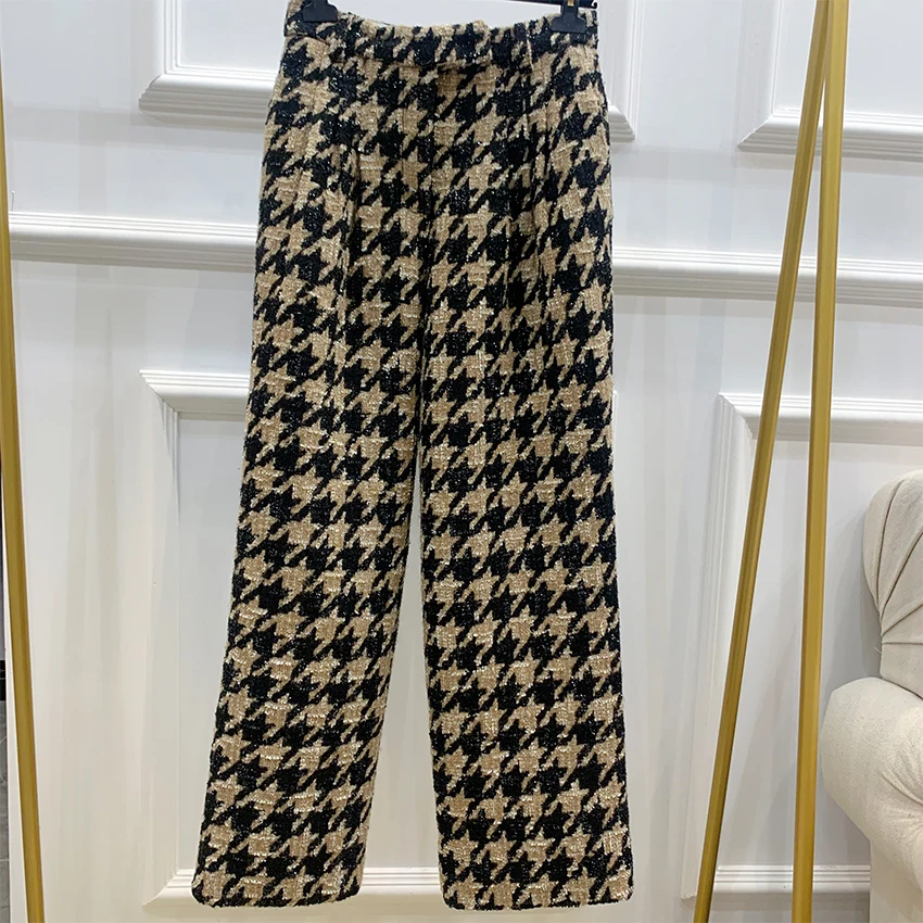 AH11351, модные женские брюки,, Подиумные, Роскошные, известный бренд, Европейский дизайн, вечерние, стильная женская одежда