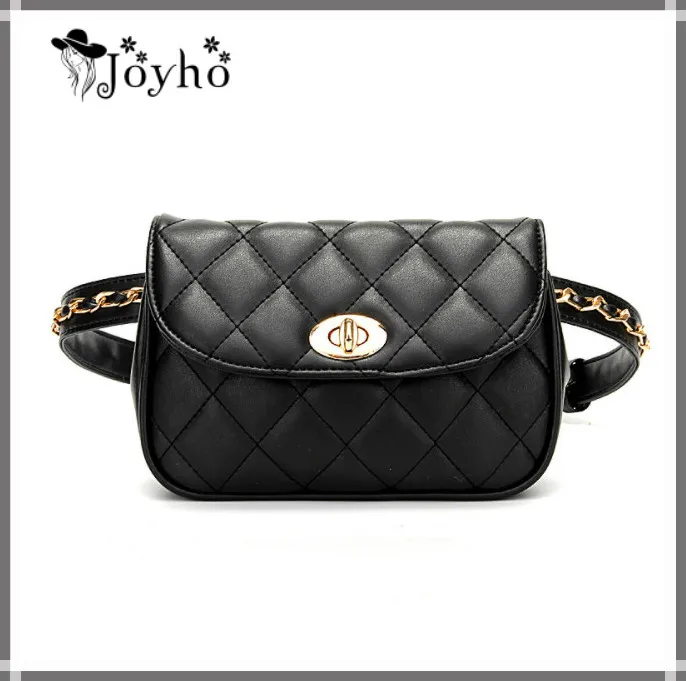 

JOYHO Fashion Leather Waist Bag Women Fanny Chest Bag Pack Femal Plaid Belt Bags Hip Money Travel Phone Pouch Bags Banana Bags