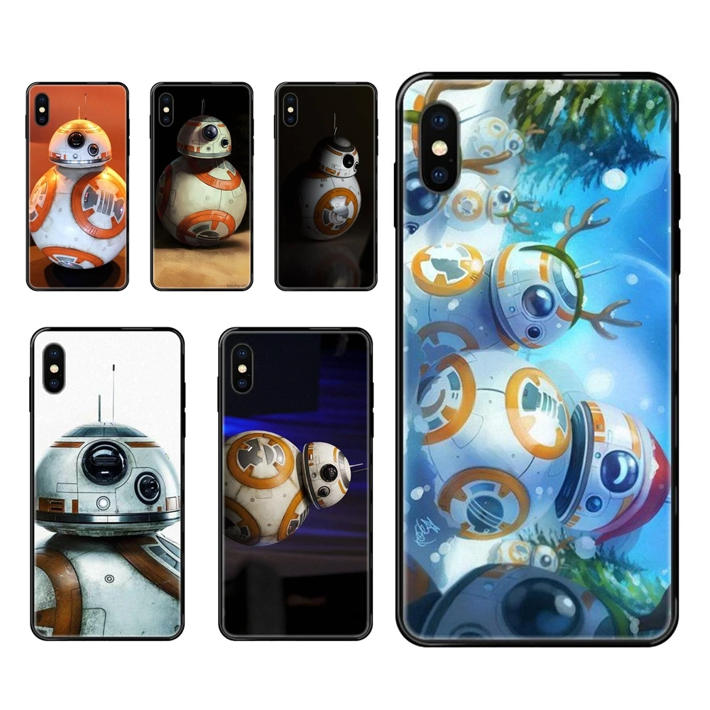Черный мягкий защитный чехол из ТПУ кожи Starwars Bb-8 дроид робот Bb8 детей для iPhone 11 12 Pro