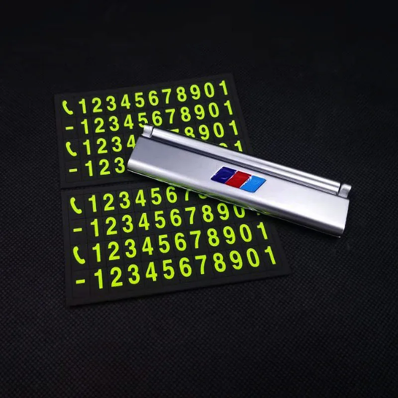 

Double sided Temporary Car Parking Phone Number Sign Card Stop Board Plate Luminous Magnetic Phone Number Display Parking Card