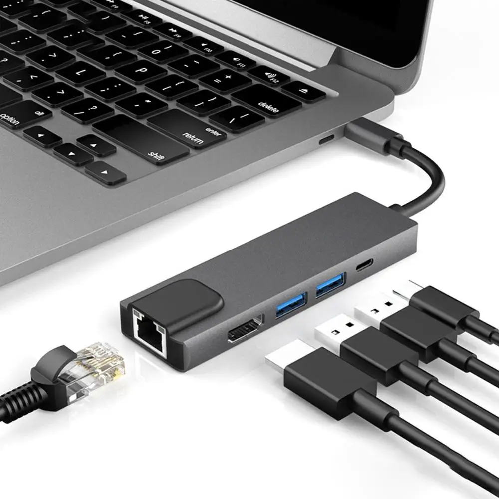 Type-c док-станция Hdmi/Usb3.0 концентратор/Sd Tf карта конвертер usb-хаб многофункциональная док-станция A/B