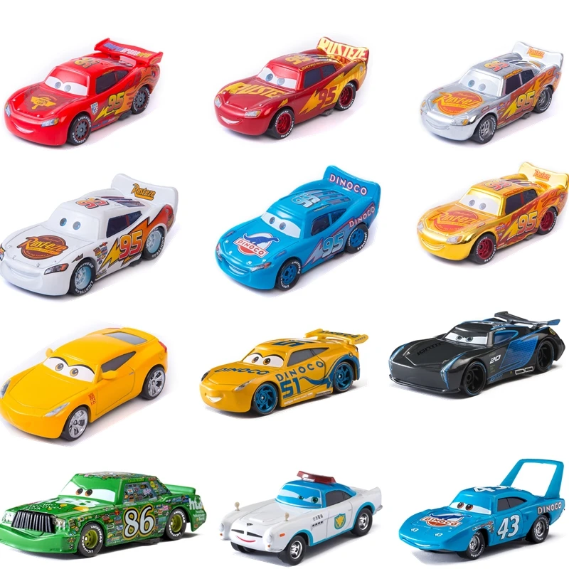 

Disney Pixar Racing 2 3 Lightning McQueen Matt Jackson Storm Ramirez 1:55 Die Casting Car Metal Alloy Boy kid Toy Birthday Gift