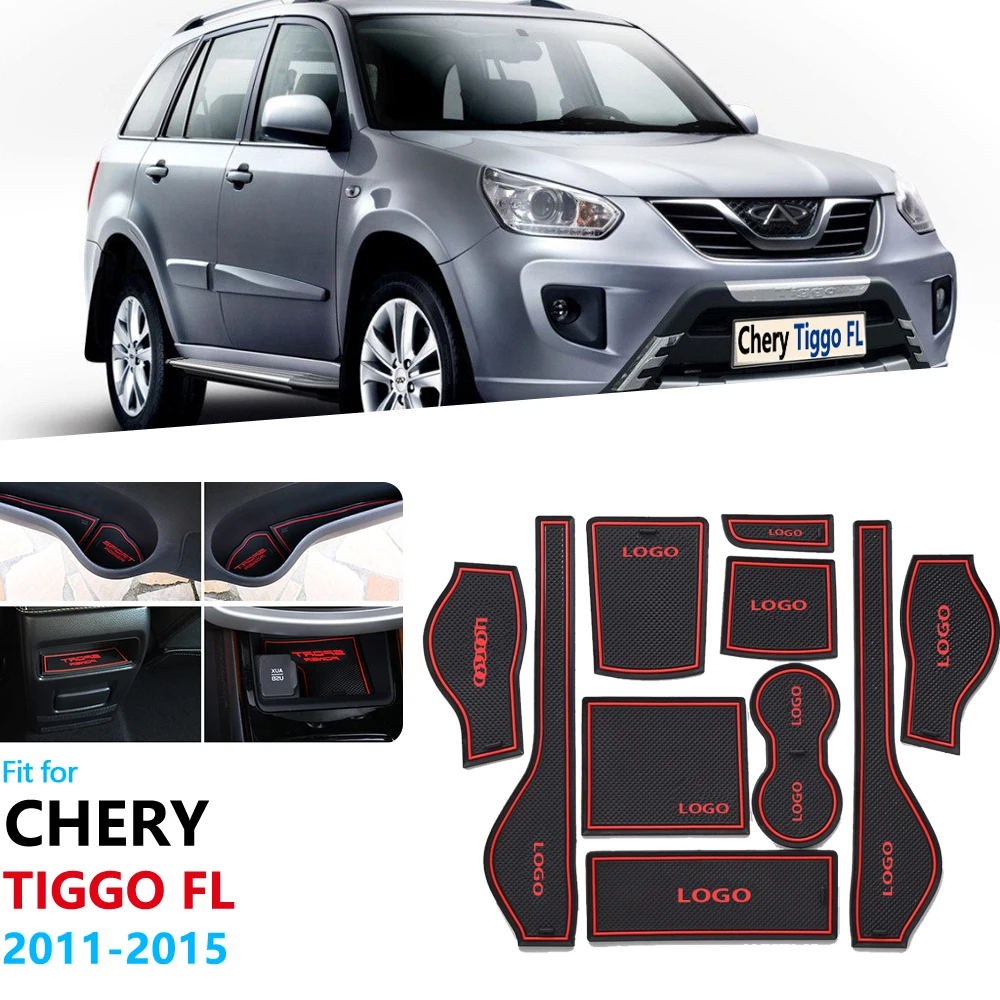 Противоскользящий резиновый подстаканник для Chery Tiggo FL 2011 2012 2013 Коврик для двери T11 подтяжка лица автомобильные аксессуары