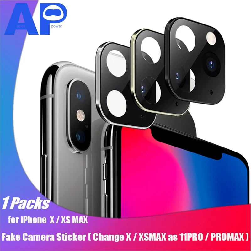 Acespower поддельные камеры протектор Наклейка для iPhone X XS MAX как 11 Pro Max задняя камера s объектив закаленное стекло пленки