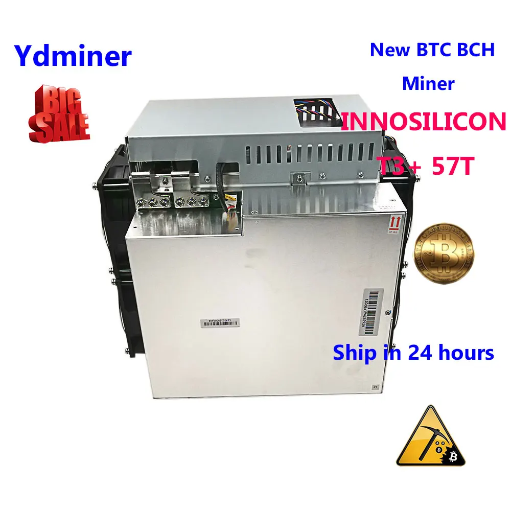 INNOSILICON T3+ 57T asic miner sha 256 3300вт новый асик майнер btc bch майнинг ферма лучше чем whatsminer m20s