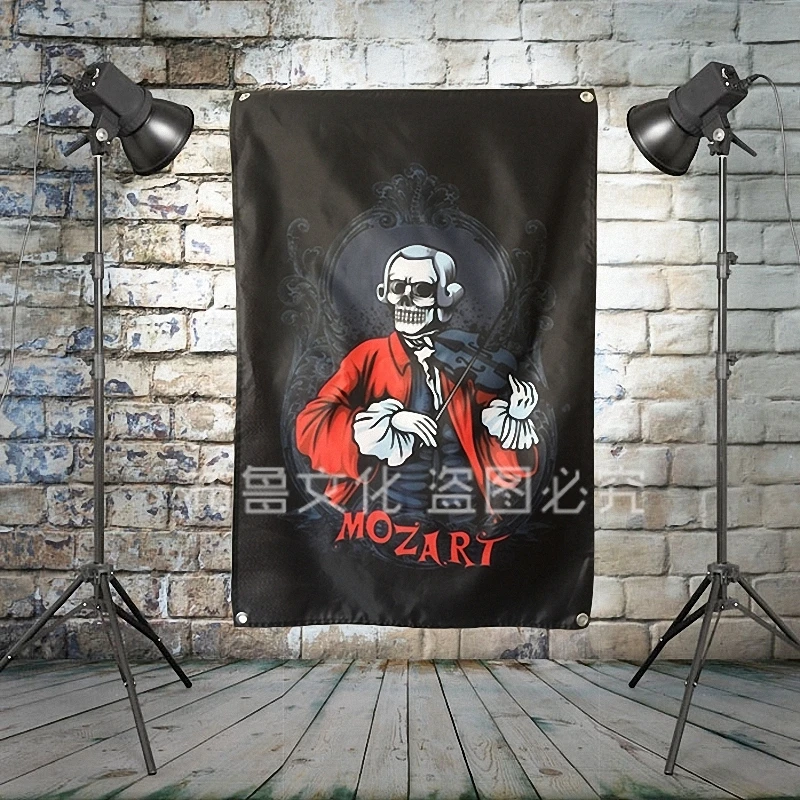 Metal Music Ad Rock Stickers Famous Band Flag &amp Banner High-quality Canvas Painting Banquet Festival Party Decor |