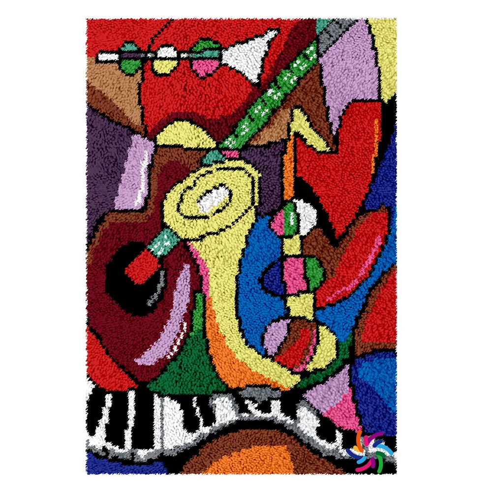 Large Latch Hook Rug Kits with PrePrinted Pattern Cross Stitch Kit
