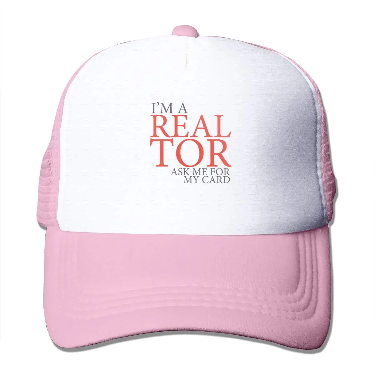 TSDFCL'm A Realtor Ask Me for My Card Mesh бейсбольные кепки унисекс Кепка В Стиле Дальнобойщика розового цвета