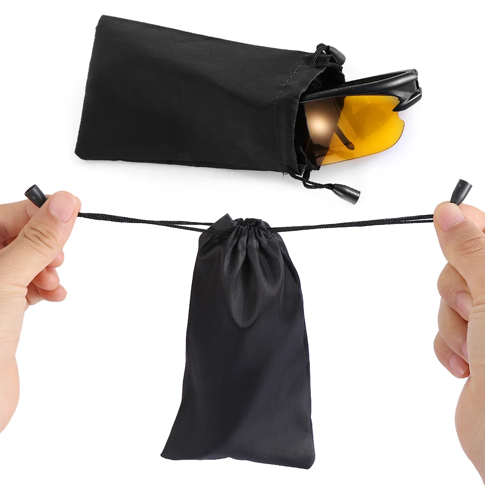 

1/5/10Pcs Black Cloth Sunglasses Bag Microfiber Lanyard Eyeglasses Pouch Fashion Soft Portable Optical Glasses Case New