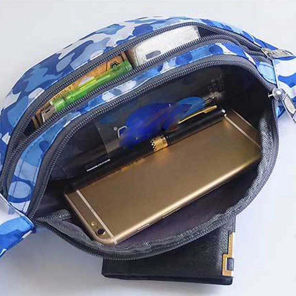 Новая модная нейтральная Уличная Повседневная спортивная сумка на молнии с карманом унисекс двойная сумка для мобильного телефона кошелек Повседневная дропшиппинг# GEX