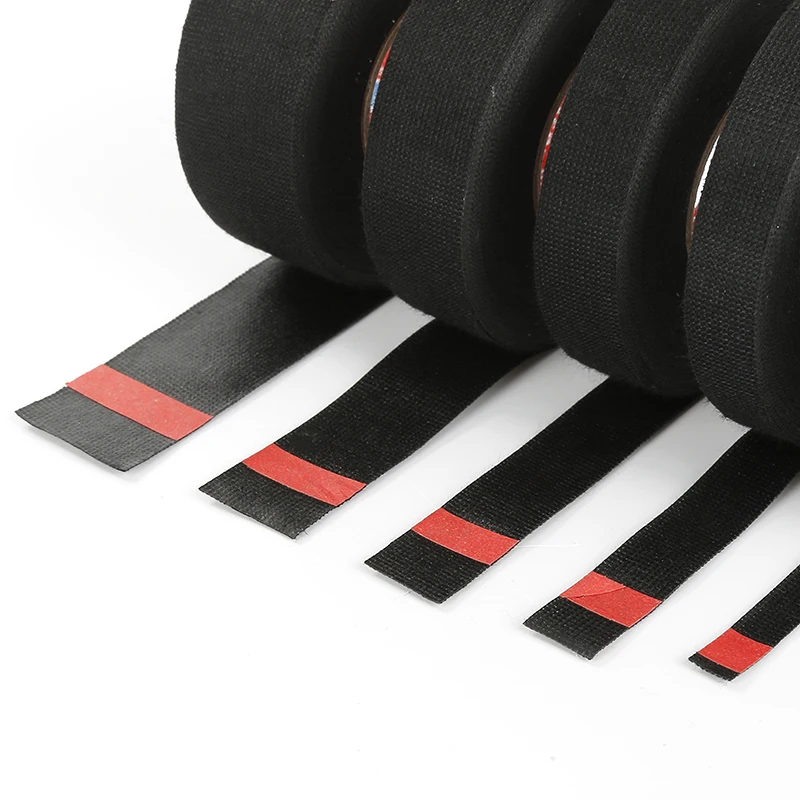 15M TESA Black TAPE Wiring Bundle Flame Retardant Tape Adhesive Fabric Loom Harness Home Improvement Supply Gadgets | Обустройство