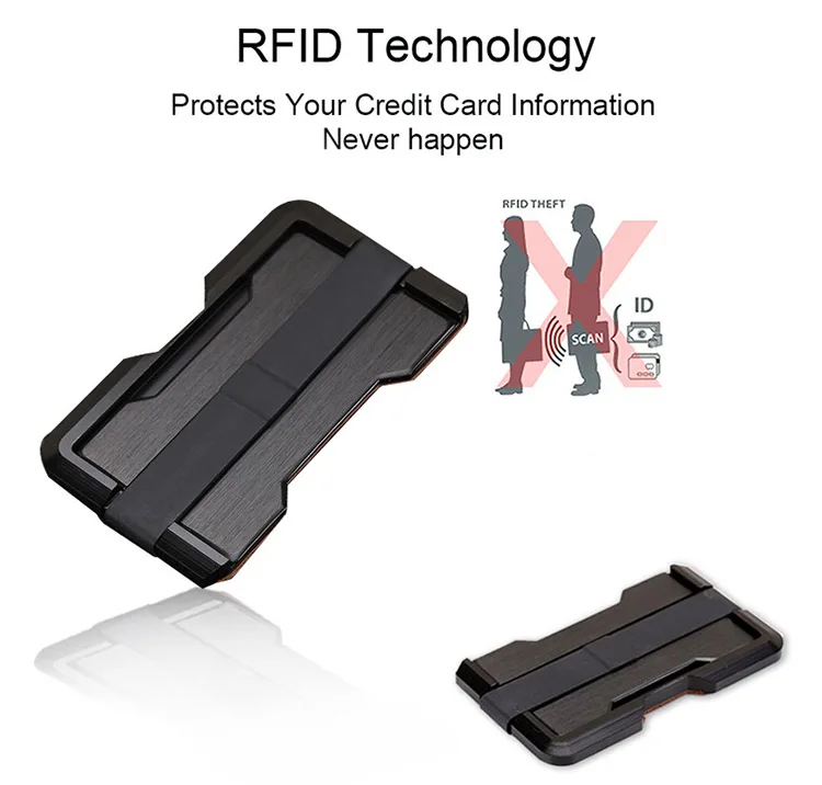 DIENQI минималистичный металлический кошелек с защитой от RFID, для карт тонкий чехол для кредитных карт для мужчин и женщин мужской женский держатель для карт