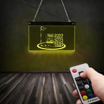 

Golf Club 3D Business Advertisment Bright Neon Light Golf Wall Hanging LED Neon Sign Acrylic Board Golfing Gift For Golf Player