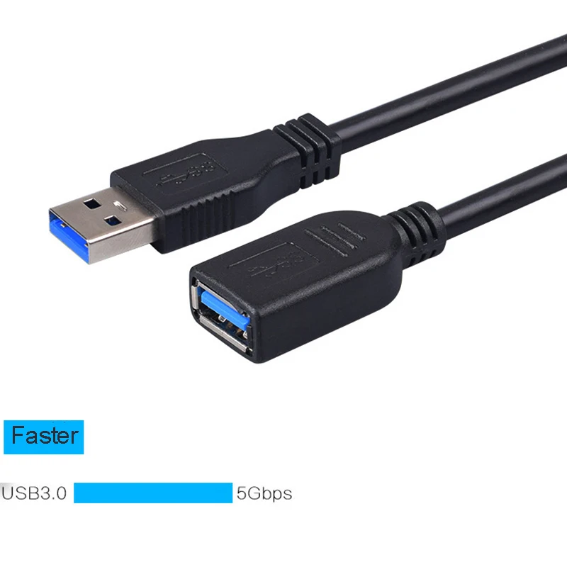 1,5 m Универсальный USB 3,0 тип A мужчин и женщин Удлинительный кабель синхронизации данных OD 5,5 мм УДЛИНИТЕЛЬ шнур M/F для компьютера ПК мышь