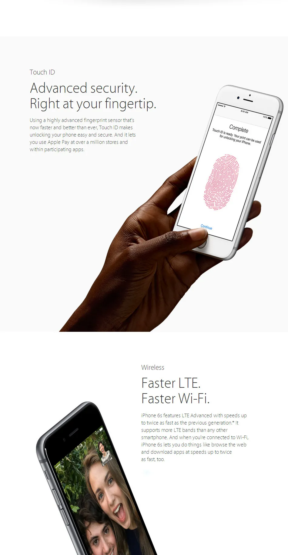 Apple iPhone 6S Plus iPhone 6S P двухъядерный 5,5 ''12MP 2G ram 16& 32& 64& 128G rom отпечаток пальца 4G LTE разблокированный мобильный телефон