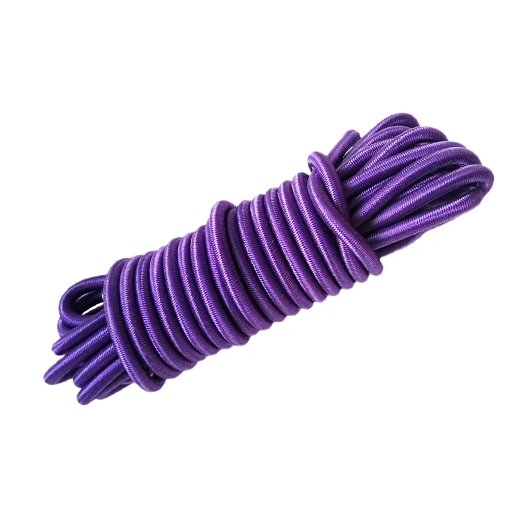 Purple 5 м x 4 мм прочный эластичный амортизирующий трос амортизирующий шнур стрейч галстук вниз для морской лодки каяк трейлер - Цвет: Purple