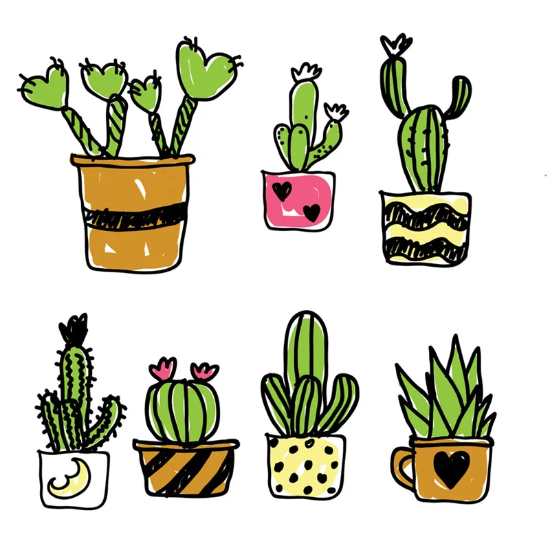 Potted Cactus and Potted Flower Plants Clear Stamps for Scrapbooking New Christmas Stamp for Photo Album Decorative Crafts