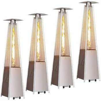 

4PCS/Set Outdoor Gas Patio Heaters Standing Heater Stove Propane Gas Portable Commercial Heater 46000 BTU for Christmas Party