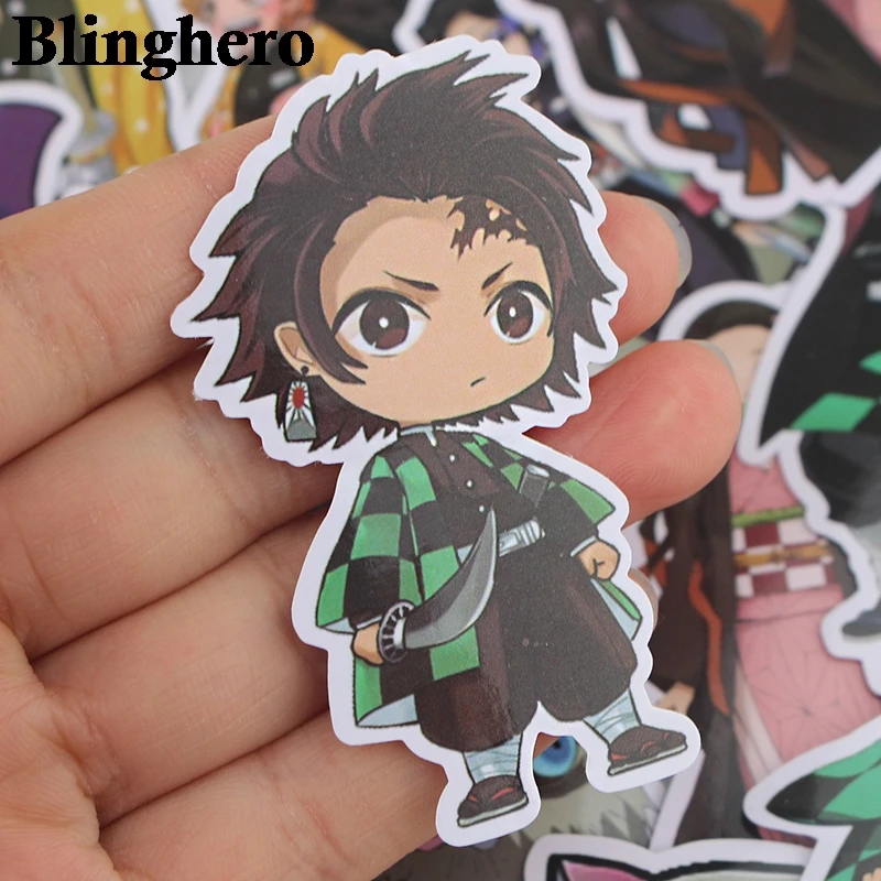 CA643, 20 шт./набор компл./лот демон убийца: Kimetsu без Yaiba наклейки ноутбук Чемодан укладки наклейки-граффити Водонепроницаемый наклейки