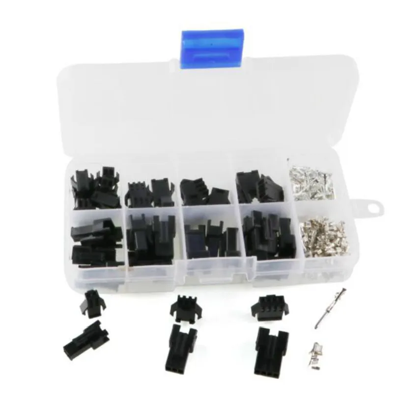 

SM2.54 Kits 25 Sets in Box 2p 3p 4p 2.54mm Pitch Female and Male Header Connectors