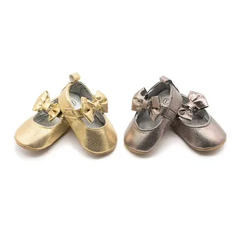 

Baby Shoes Autumn Solid Color Bow-knot Decoration Rubber Sole Comfortable Non-slip Baby Shoes Hot Sale