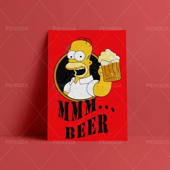

Los Simpsons Wall Art Picture Cool Canvas Cartoon Cute Posters Home Decoration Modular Painting HD Printed No Framed For Bedroom