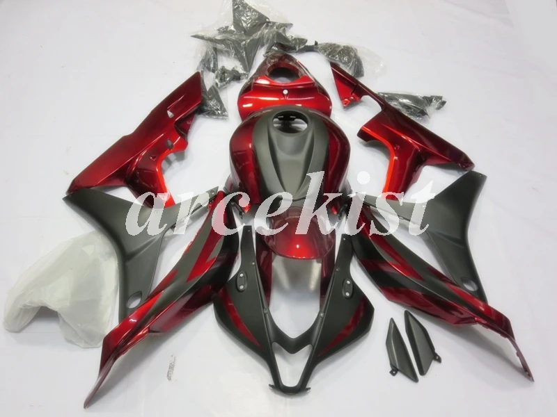 Мотоцикл литья под давлением обтекатель Подходит для Honda CBR600RR CBR 600RR F5 2007 2008 CBR 600 RR CBR600 07 08 Обтекатели красный черный матовый