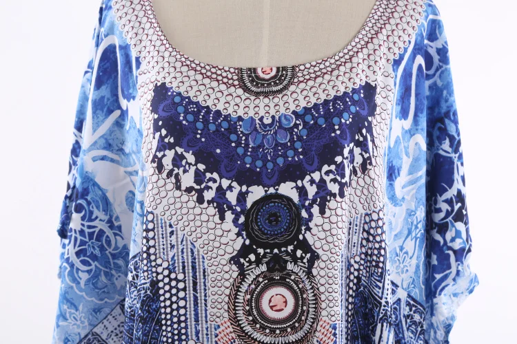 Women Kaftan Tunic Kimono Free Size Maxi Party Loungewear Holidays Dresses