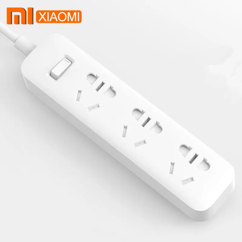 

Original Xiaomi Mijia Patch Panel 3 Port Basic Version 1.8m Power Strip Surge Protector Multiple Power Sockets Plug EU DE
