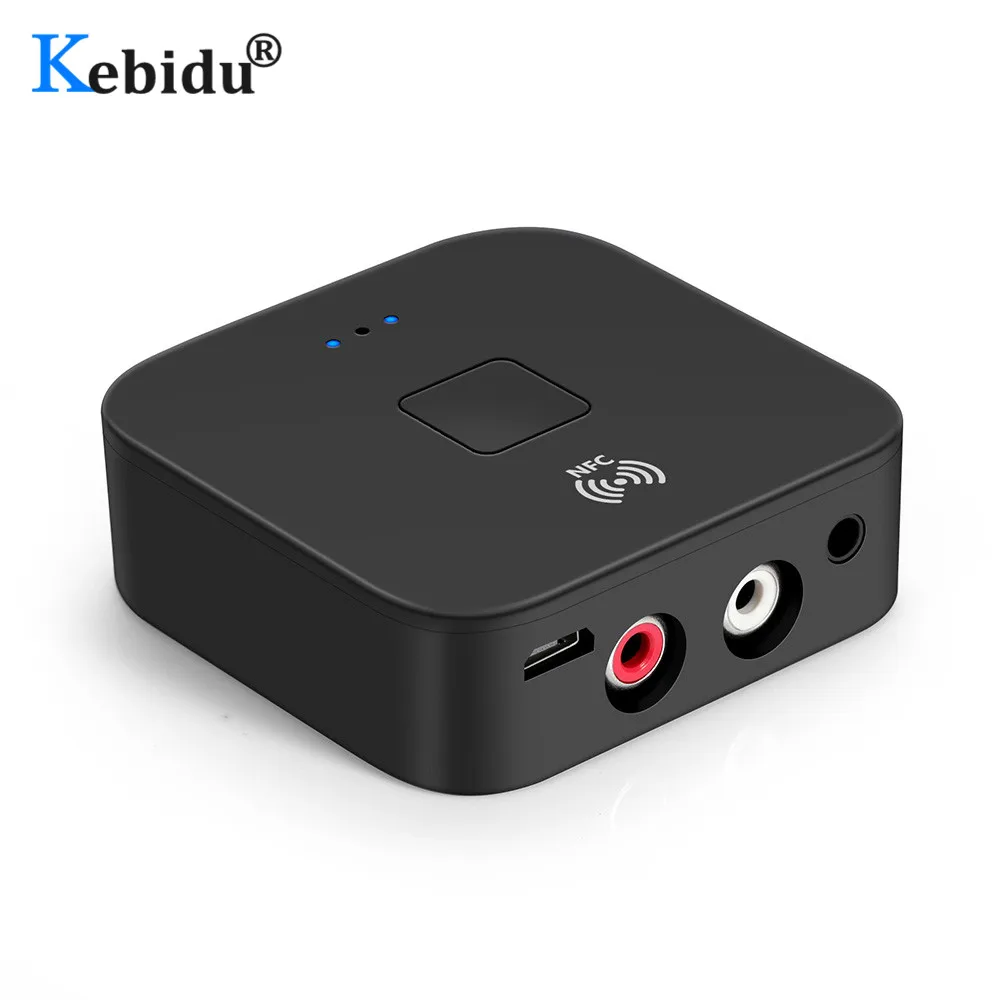 Bluetooth 5.0 RCA Audio Receiver 3.5mm 3.5 AUX Jack Music Wireless Adapter With NFC For Car TV Speakers Auto ON/OFF | Электроника