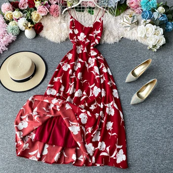 

2020 new fashion women's clothing adult V-Neck Spaghetti Strap dresses dress women