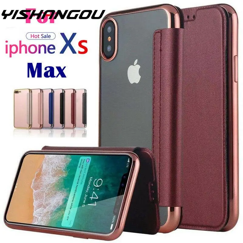

YISHANGOU Wallet Flip Clear Leather Slim Soft Silicone Case Cover For Apple iPhone 11 Pro Max 2019 XR XS MAX X 10 8 7 6 6s Plus