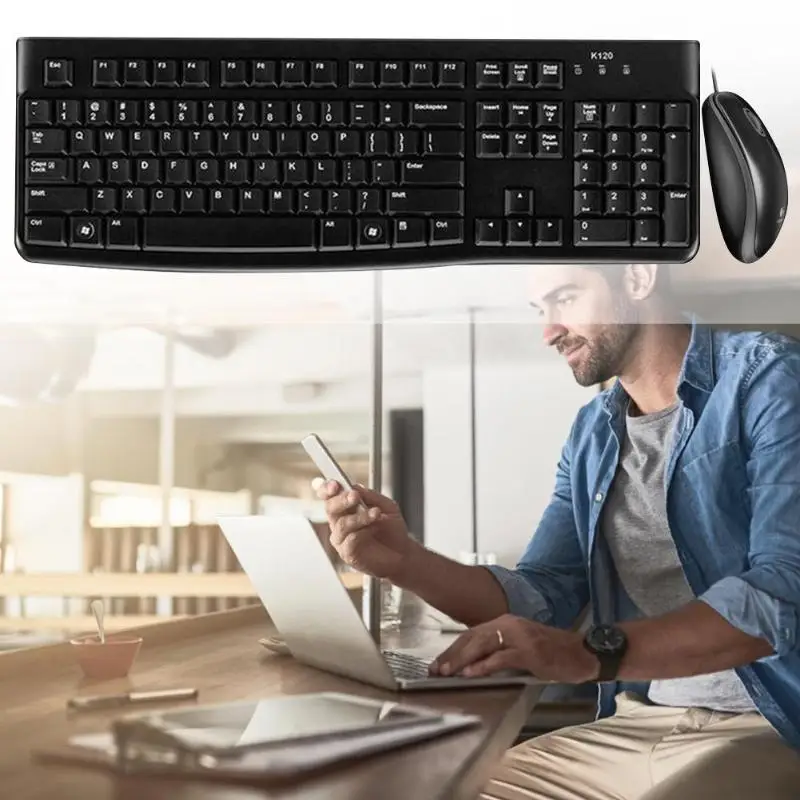 Проводная оптическая мышь с USB 1000 dpi+ клавиатура с 104 клавишами, компьютерная система Combos, поддержка Win8/win7/Vista/XP