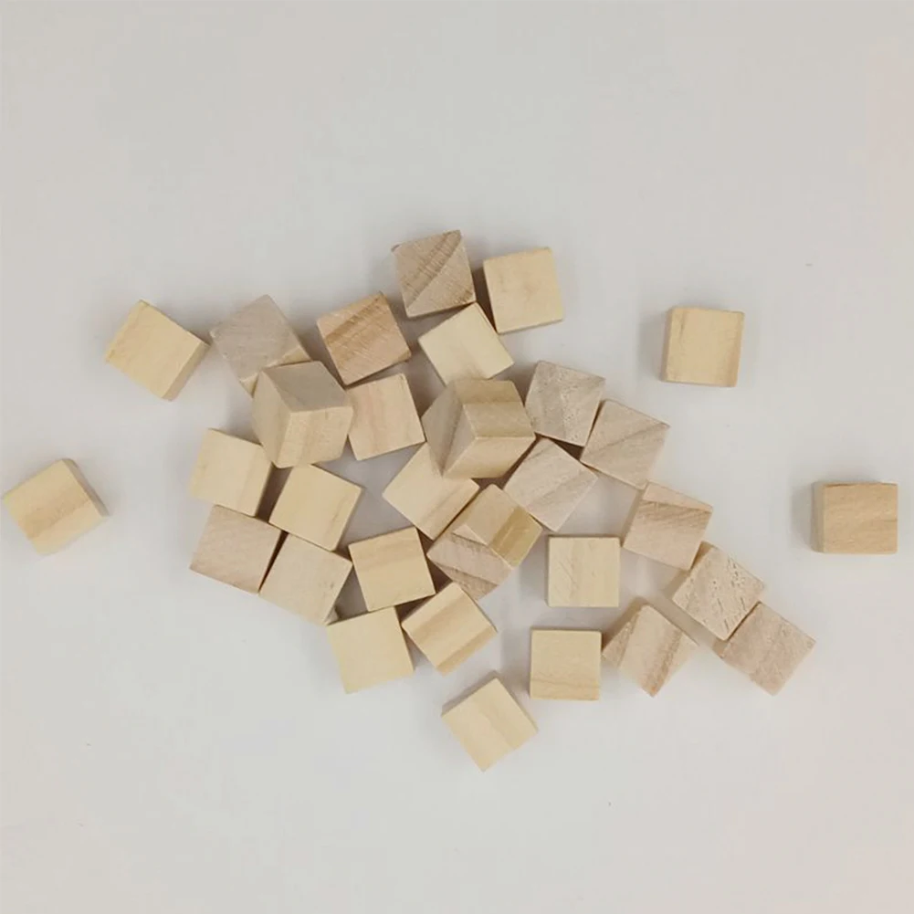 Crafts Gift Square Blocks Toy Mini Children Decoration Wooden DIY Cubes Embellishment