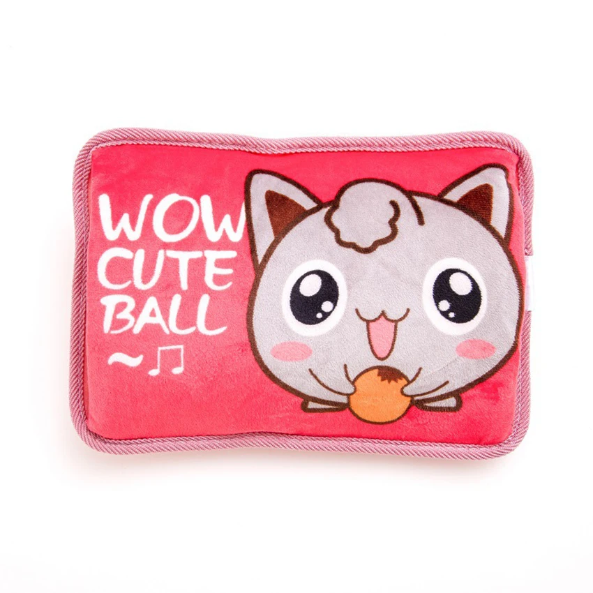 Портативная электрическая теплая зимняя бутылка для горячей воды с фланелевой