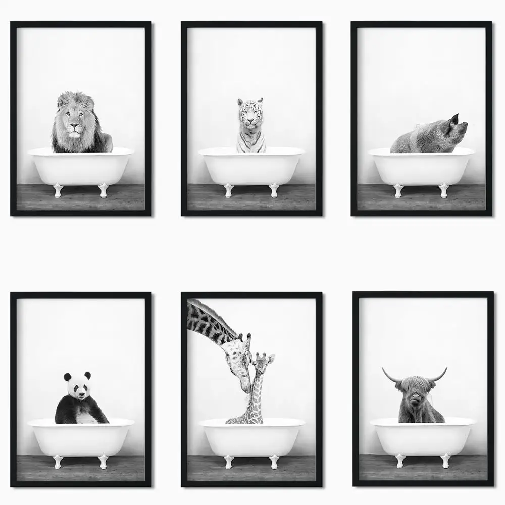 Декоративная картина для ванной комнаты туалета ванны Постер в скандинавском