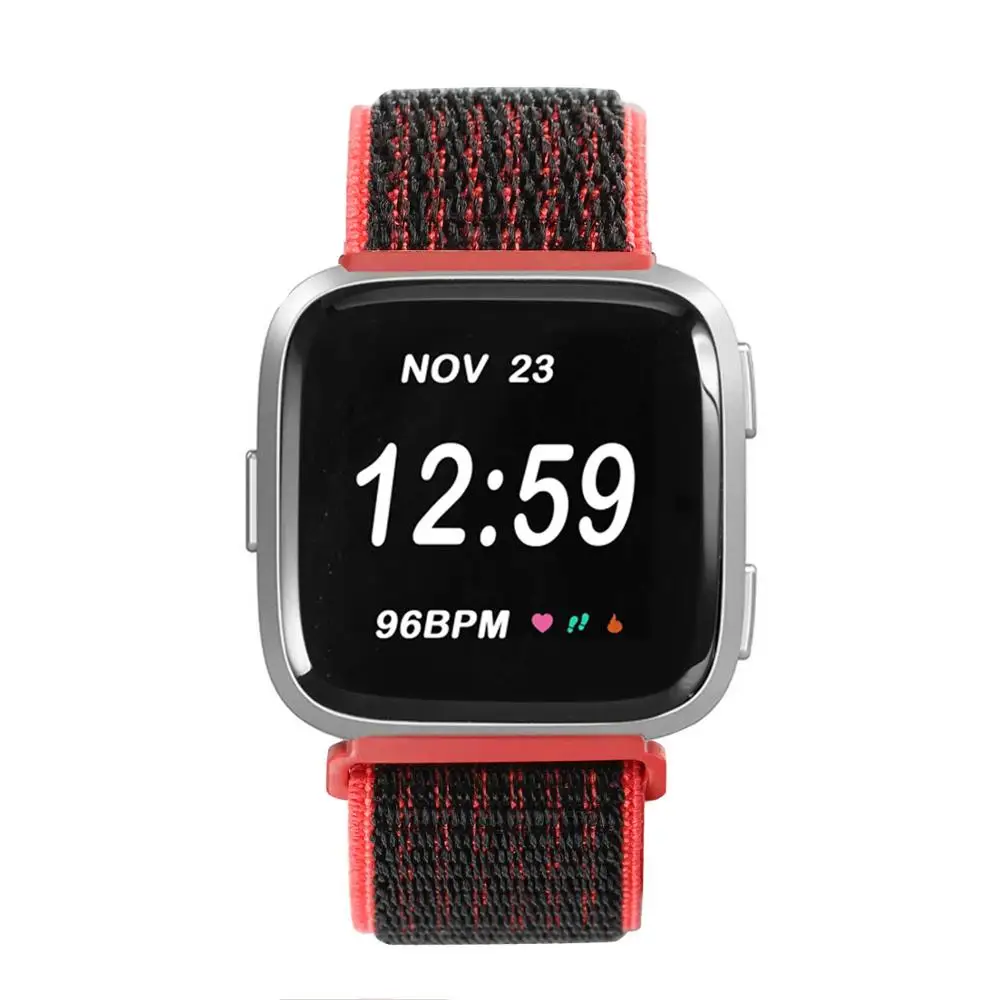 Для Fitbit Versa Band легкий мягкий нейлон ремешок для спортивных часов Замена с липучкой Соединительный Браслет для Fitbit Versa ремешок для часов