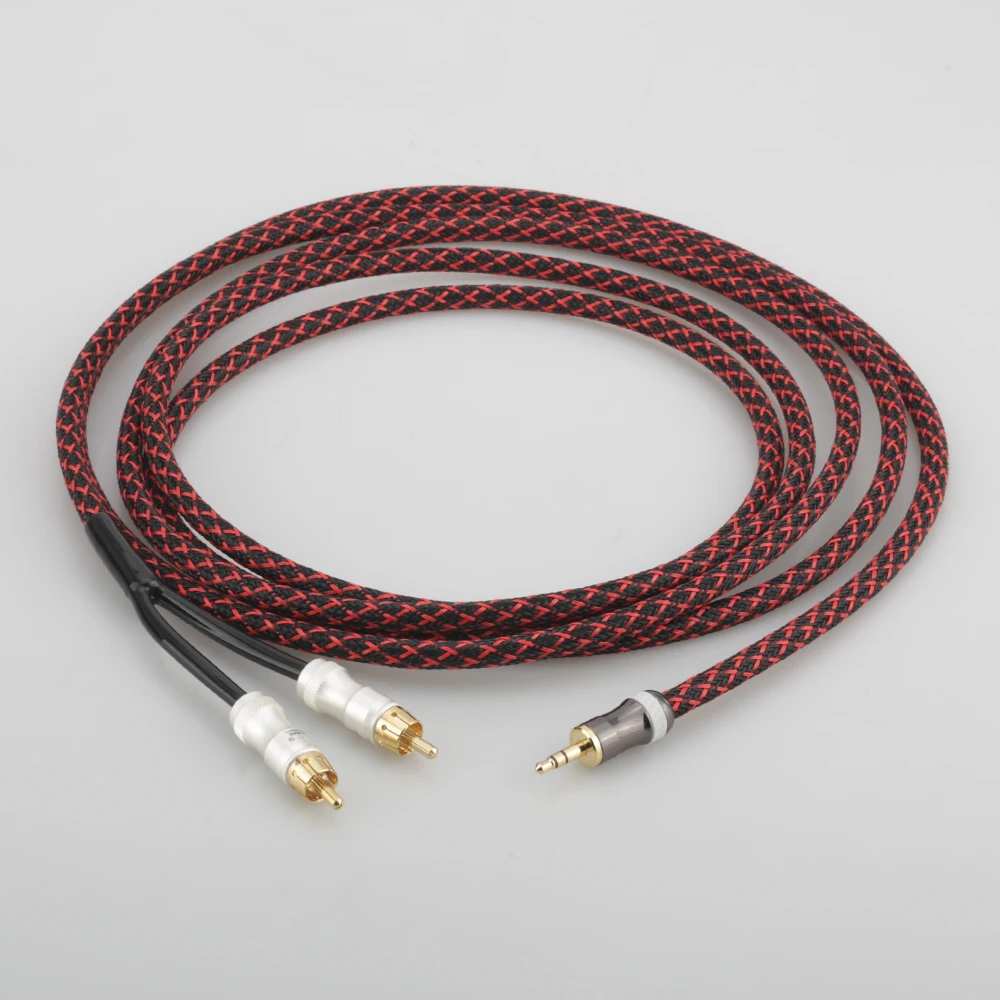 Audiocrast 3 5 мм мужчина к 2RCA адаптер аудиокабель AUX Y Шнур для смартфонов MP3 Планшеты
