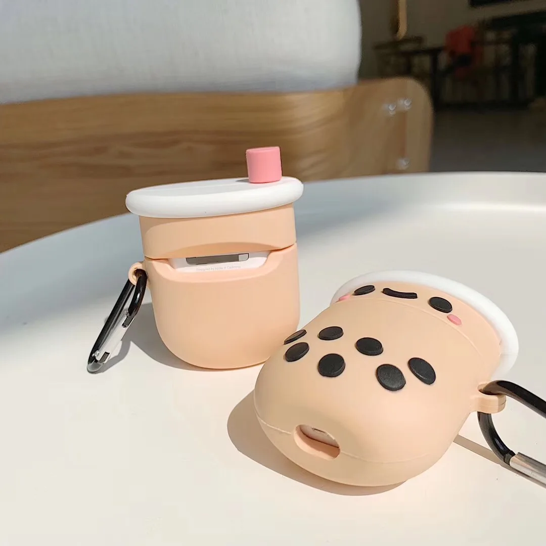 Чехлы для наушников с 3D милыми мультяшными рисунками для Apple Airpods 1/2, милые силиконовые защитные чехлы для наушников, аксессуары