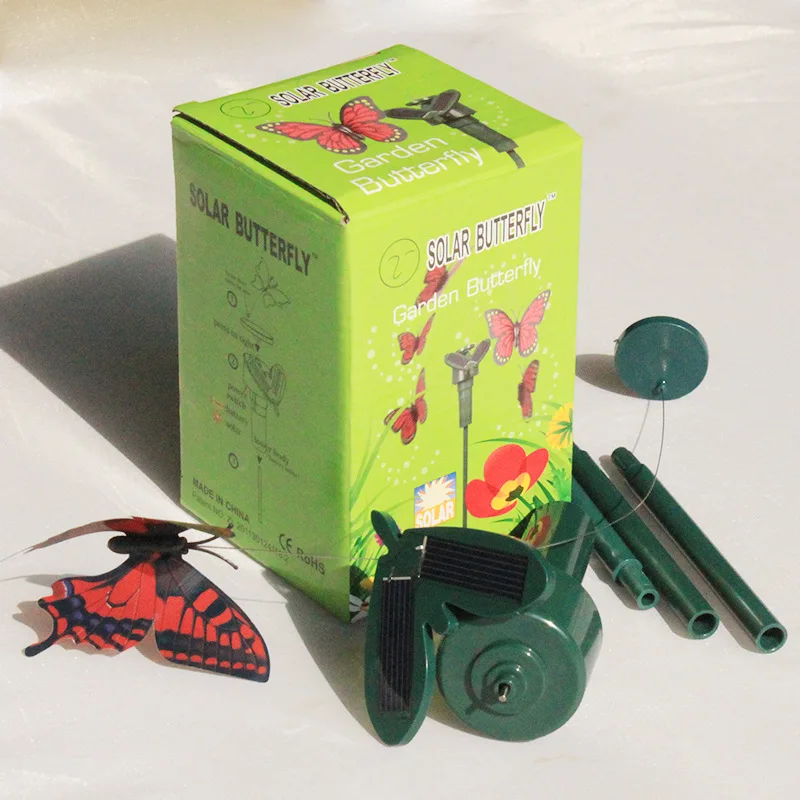 LED Solar garden Landscape Light fiber optic butterfly light, SOLAR GARDEN LIGHT, light up butterfly wand