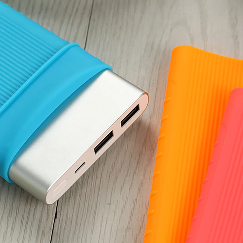 Защитный Мягкий силиконовый чехол для Xiaomi power Bank 2 10000 мА/ч полный защитный