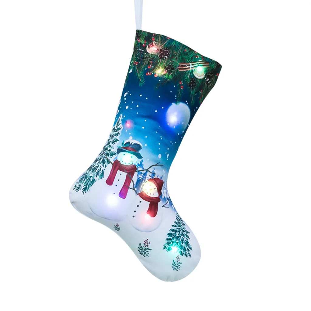 Merry Christmas LED Hanging Gift Candy Large Socks Decoration новогодние украшения christmas decorations for home navidad natal