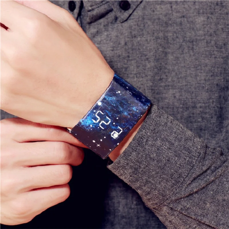 Waterproof Wristband Paper Watch Good-looking LED Clock Watch Creative Paper Strap Watches Sport Watch Wristwatch vitog yyk