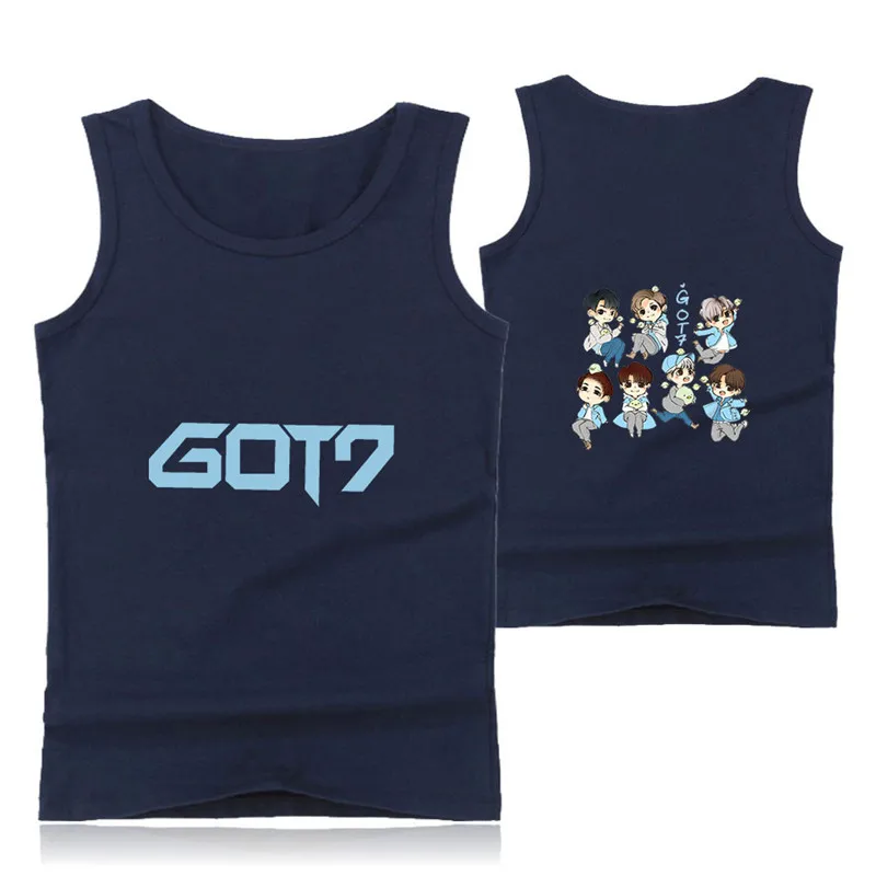Летний жилет для фитнеса GOT7, мужская майка без рукавов для бодибилдинга, Майки для тренировок, топы размера плюс, одежда для спортзала