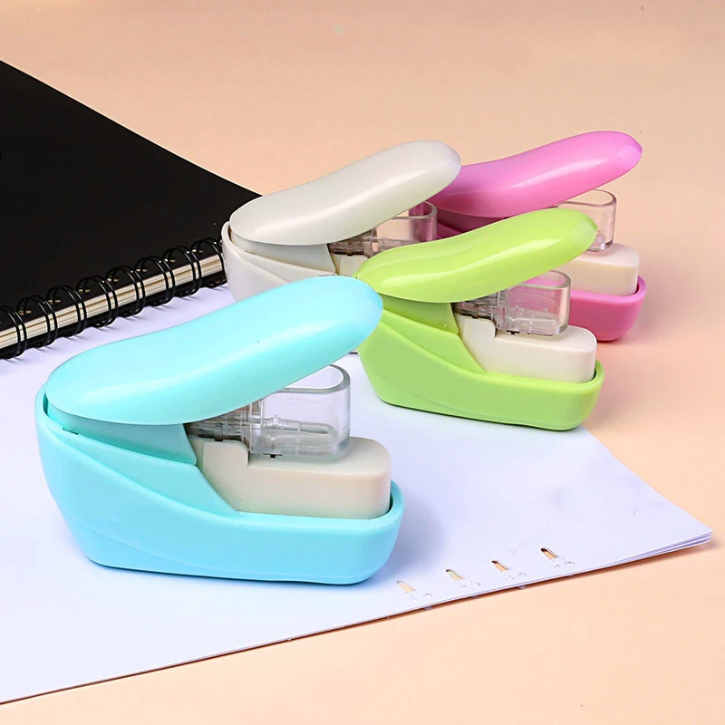 No Nails No Staple Stapling Machine Mini Cute Book Stapleless Stapler Paper Stapling Stapler Without Staple Stapler Free