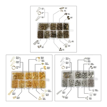 

461PCS Jewelry Making Kits Necklace Chain Earring Hooks Head Pins Jump Rings Lobster clasp DIY Jewelry Findings Set Supplies