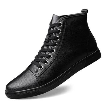 

K-TUO New Winter & Autumn Skateboarding Shoes Genuine Leather Sport Shoes Student Sneakers Men Skateboard Shoes KT-6091